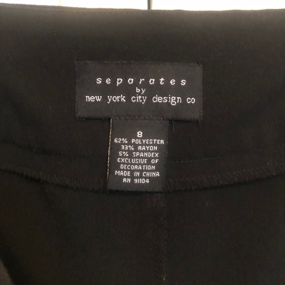 Basic Black Skirt with Ribbon Tie - Picture 3 of 3